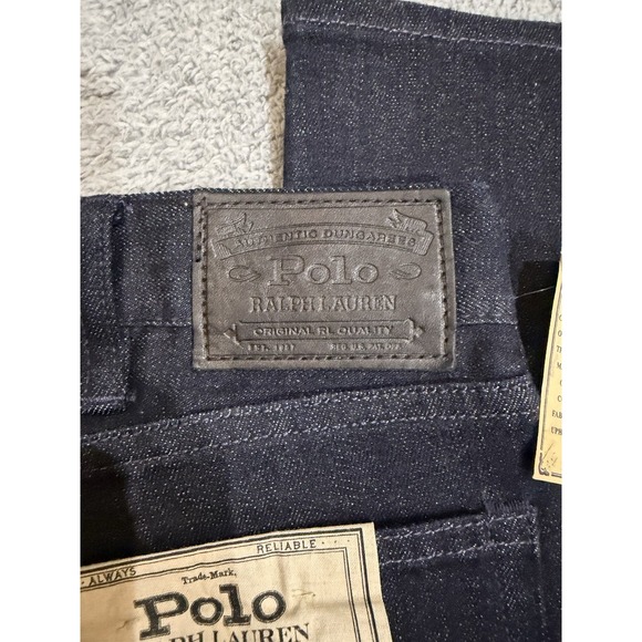 Polo Ralph Lauren Authentic Dungarees 38x33 Jeans Sullivan Slim Dark Wash *READ - Picture 8 of 13